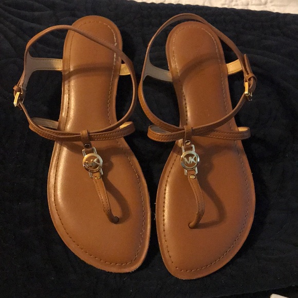 michael kors cognac sandals